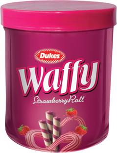Dukes Waffy Strawberry Wafer Rolls 250 GRAM Wafer Rolls