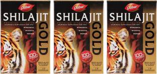 Dabur Shilajit Gold for Providing Strength ,Stamina & Power (Pack of 3)