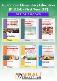 (Set of 6 Books) FIRST YEAR - DIPLOMA IN ELEMENTARY EDUCATION (D.El.Ed) TEXTBOOKS - ENGLISH MEDIUM [CHILD DEVELOPMENT AND SELF AWARENESS , EDUCATIONAL PROCESS AND SOCIETY , CURRICULUM LEARNING PEDAGOGY AND EVALUATION , MATHEMATICS , ENVIRONMENTAL STUDIES , SCHOOL ENVIRONMENT AND PHYSICAL EDUCATION]