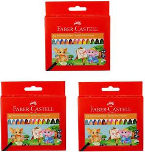 FABER-CASTELL 24 Jumbo Wax Crayons (90mm) set of 3
