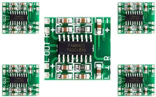ERHIndia PAM8403 Super Mini Digital Amplifier Board 5pic Set 2 * 3W Class D Digital 2.5V to 5V Power Amplifier Board Efficient - Pack of 10 Electronic Components Electronic Hobby Kit
