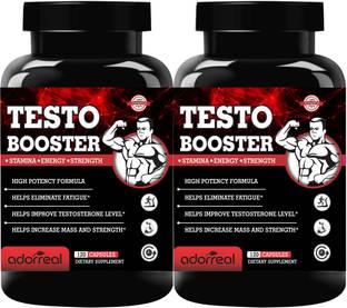 Adorreal Testo Booster for Stamina, Energy & Strength (Pack of 2)