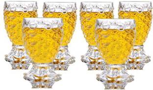 baluda (Pack of 6) 100% Crystal Clear Pineapple Shaped Juice Glasses | Drinking Glass | Set of 6 Pieces| 250 ml Each Glass Set Cocktail Glass