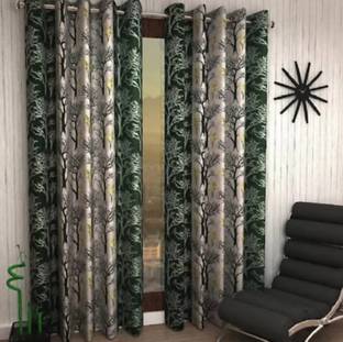 Gantavya 153 cm (5 ft) Polyester Semi Transparent Window Curtain (Pack Of 2)