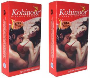 KOHINOOR Extra Time Pleasure honeymoon pack with (Concealed/Confidential Packaging) Condom (Set of 2, 20S) Condom