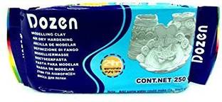 DOZEN Clay 250 Gram White - Pack of 2