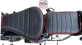 Sahara Seats Leather Scratch Proof Seat Cover for RoyalEnfield Stealth Black 350 Split Bike Seat Cover For Royal Enfield 350 Twin Spark