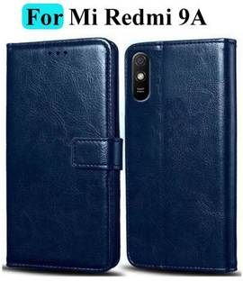 Mashgul Flip Cover for Mi Redmi 9A, Mi Redmi 9i, Redmi 9A Sport, Redmi 9i Sport - Attractive Navy Blue