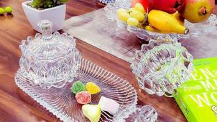 Badmash Enterprise Glass Tea Coffee & Sugar Container  - 300 ml