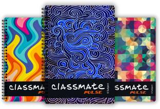 Classmate Pulse 6 Subject (240 X 180 mm) Spiral B5 Notebook Unruled 300 Pages