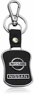 gtrp GREAT QUALITY BETTER PRICE" Nissan Leather Metal Key Chain (Black) Key Chain