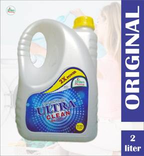 drden pharma Detergent Liquid ULTRA CLEAN 2X POWER Top Load & Front Load Washing Machine (2 LITER BOTTLE) Fresh Liquid Detergent