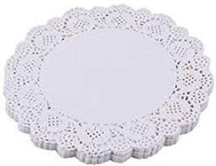 APSAMBR 4.5 INCH Each 100 PCS Round Paper Doilies - Decorative, White Lace Doilies, ,Pieces Doilies Paper, Lace Doileys Paper Round Decorative Paper Placemats Bulk for Desert, Tableware Decoration, Large Doiles Round Paper Placemats for Cake Packaging White Cloth Napkins