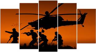 DivineDesigns 61 cm Indian Airforce Cut Pieces Sticker Self Adhesive Sticker