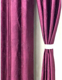 SR Collection 274 cm (9 ft) Long Door Polyester Room Darkening Curtain (Pack Of 2)