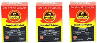 SEVEN SEAS Original Cod-Liver Oil 100 Capsule | Pack of 3 (3 x 100 = 300 Capsules)