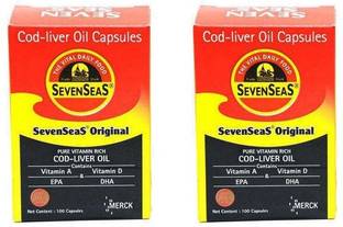 SEVEN SEAS Original Cod-Liver Oil 100 Capsule | Pack of 2 (2 x 100 = 200 Capsules)