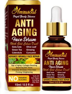 AMRUSOAL 24K Gold Anti Aging serum , Active Anti wrinkle Collagen Serum , Vitamin C serum | Skin Whitening | Collagen Booster | Wrinkle Reducer