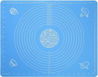 K Kudos Enterprise Multicolor Silicon Fondant Rolling Mat or Silicone Baking Sheet Large with Measurements Stretchable for Kitchen Roti Chapati Cake Pad Cooking Dough Atta Kneading Food-grade Silicone Baking Mat