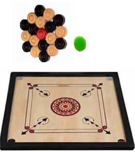 Satya Sports Carrom Board 26inchs with Coins & Striker 26 inch Carrom Board