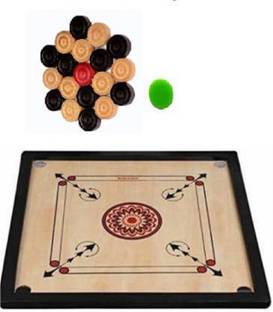 Satya Sports Carrom Board 20inchs with Coins & Striker 20 inch Carrom Board