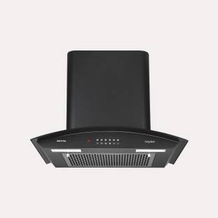 Kutchina Autoclean Vista Chimney 60 cm 1000 m3/hr Push Button Auto Clean Wall Mounted Black 1000 CMH Chimney