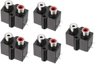 ERHIndia  TV-out Cable PCB Panel Mount 2 RCA Socket Female Jack Audio Video AV Connector - 10PC