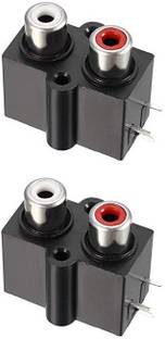 ERHIndia  TV-out Cable PCB Panel Mount 2 RCA Socket Female Jack Audio Video AV Connector - 2PC