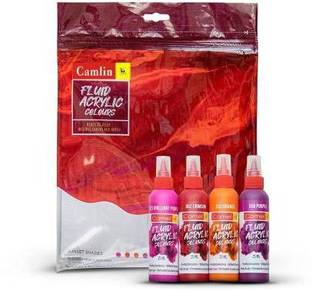 Camlin fluid acrylic color red set of 1