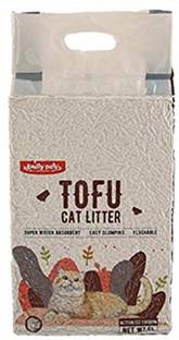 Emily Pets Pet Product Tofu 6L Flushable Clumping Cat Litter - (Activated Carbon) Pet Litter Tray Refill