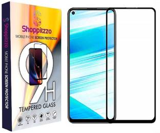 Shoppitzzo Edge To Edge Tempered Glass for realme 7, realme 6i, realme 6, realme Narzo 20 Pro, 11D,9H,Oleophobic Coated,Anti Scratch,with easy installation kit (Colour-Black)