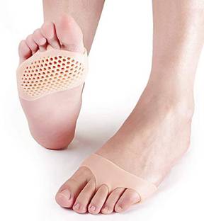 Tesla exim Soft Silicon Gel Half Toe Sleeve Forefoot Pads for Pain Relief Heel Front Socks Heel Support