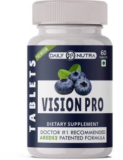 DAILY NUTRA Vision Pro Complete Eye Care Solution With Lutein, Zeaxanthin, Bilberry,