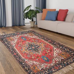 HOMADORN 4 ft  X 6 ft Cotton Carpet