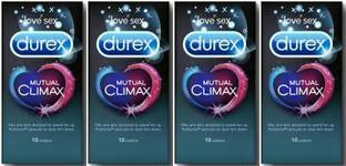 DUREX mutual climax (Ribs & dots designed to speed HER up) Condom (Set of 4, 40S) Condom