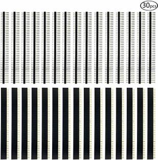 KTC CONS LABS 30 Pcs 40 Pin 2.54mm Male and Female Pin Headers for Arduino Interconnect Electronic Hobby Kit