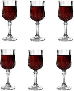JINSTAR (Pack of 6) 1 6 250ML DIAMOND WINE GLASS Glass Set Wine Glass