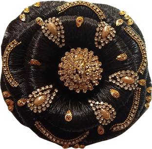 Gauri Uma Hair Style Hair decorated juda Stud Work Bun