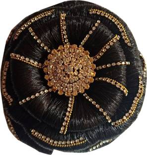 Gauri Uma Hair Style Stylish  decorated juda Stud Work Hair Extension