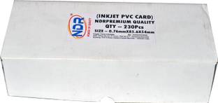NDR White PVC ID Cards For Inkjet Printers - (Aadhar Card, College ID, Gate Pass, etc) Set of 230 Cards 1 Box White Ink Cartridge for EPSON L800,L805,L810,L850 White Ink Cartridge