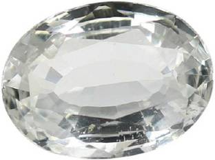 Takshila Gems Natural White Topaz Stone Lab Certified 7.25 Ratti / 6.52 Carat Gemstone Topaz Stone