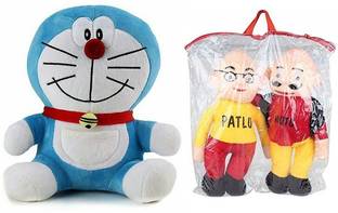 Crispy toys Doraemon & Motu patlu Soft toy for Kids Playing teddy Bear in size Of 26 & 30 Cm long  - 30 cm