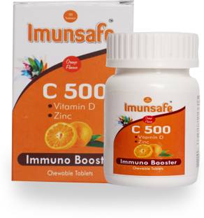 IMUNSAFE Vitamin C Zinc & Vitamin D Chewable Tablets - Immunity Booster