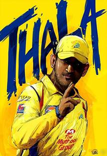 Thala Dhoni Paper Print