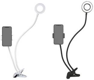 IMMUTABLE 357 _ RTR_LRL Selfie Ring Light with Phone Holder Lazy Bracket for Makeup Live Streaming PACK OF 2 900 lx Camera LED Light