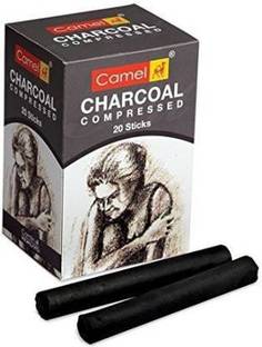 Camlin Compressed Charcoal dark Stick
