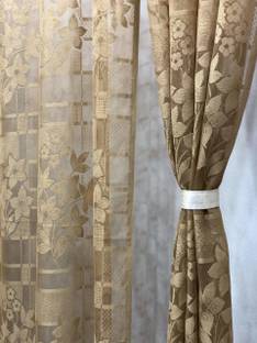 Vervique 275 cm (9 ft) Blends Transparent Door Curtain (Pack Of 4)