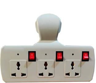 PRIYANSHI ENTERPRISE 3+3 Multi Plug Fuse Extension Board Switch with Individual Switches, LED Indicators and Spike Guard 3+3 Multiplug with Individual Switches, Led Indicators & Fuse on Multiplug (Three Pin Multiplug) Three Pin Plug