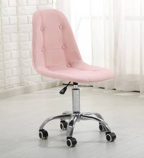 Deal Dhamaal Charles Jacobs Office Swivel Chair & Adjustable Height Button Light Pink Color Leatherette Office Conference Chair