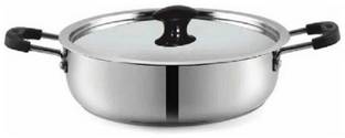 pnb kitchenmate Romano Karahi27cms-4Ltr Kadhai 27 cm diameter with Lid 4 L capacity
